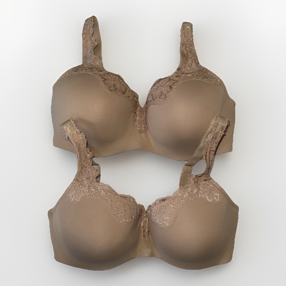 Le Mystere Lace Tisha Bra 34D Natural Nude Beige Underwire 965 Bundle Lot Of 2
